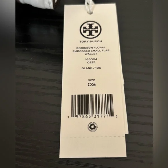 Tory Burch White Embossed Wallet - Picture 9 of 9